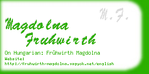 magdolna fruhwirth business card
