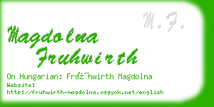 magdolna fruhwirth business card